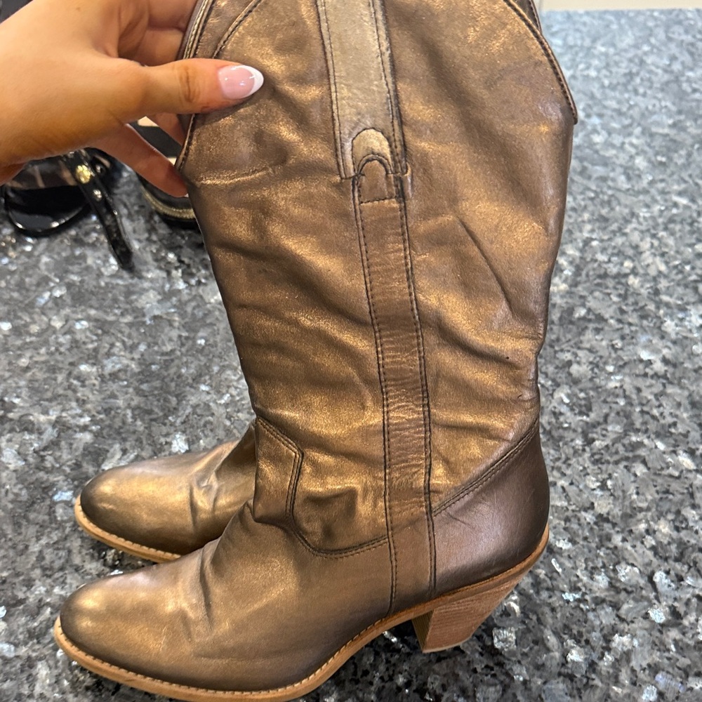 Metallic Cowboy Boots